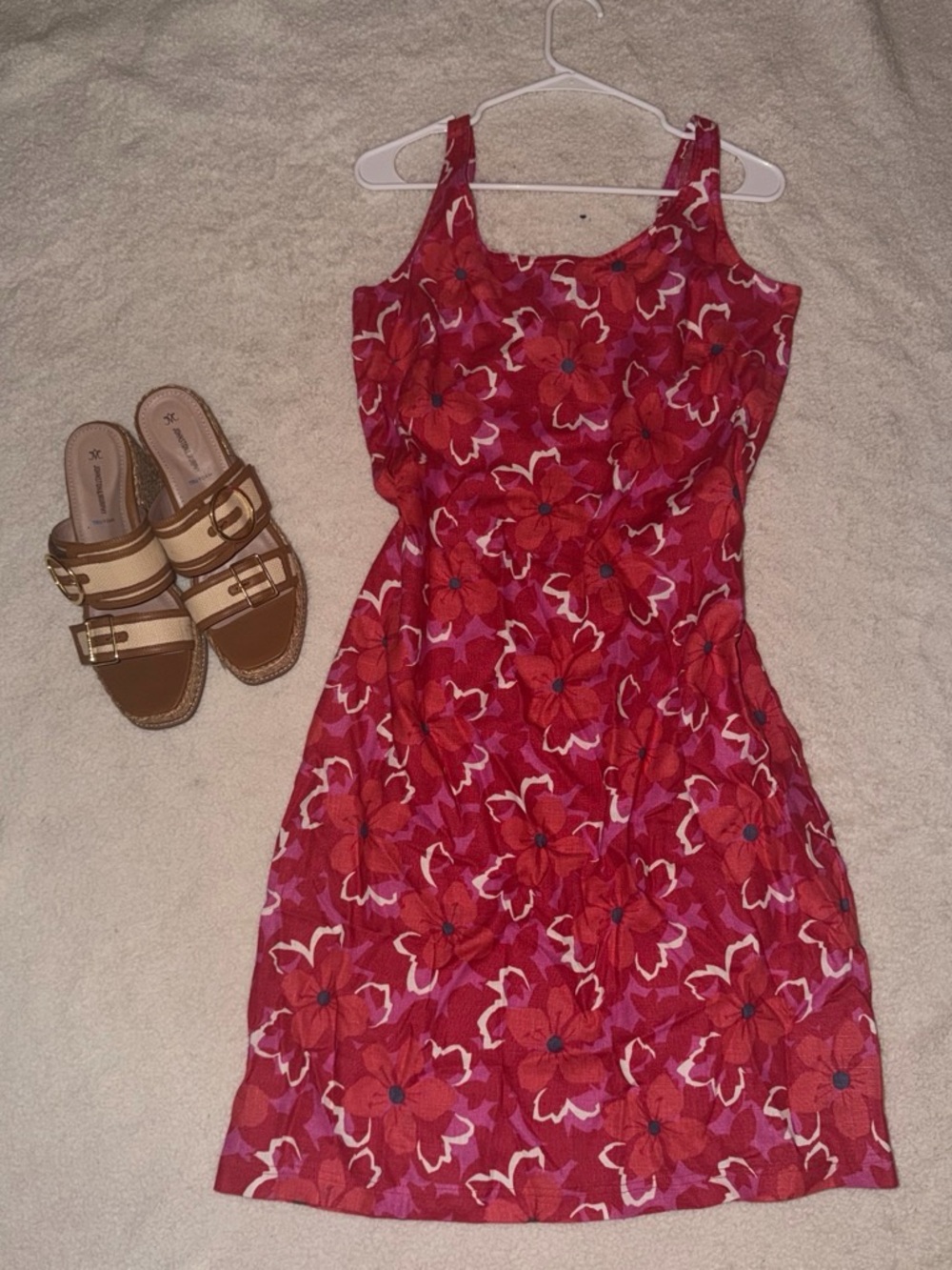 Sigrid Olsen Red Floral Midi Dress